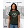 JanSport NCAA Officially Licensed Graduate Short Sleeve T Shirt for Women, Soft & Breathable Cotton-Polyester Blend Crewneck T Shirt with Graphic Detailing, Everyday University Fan Apparel(Michigan State Spartans)