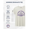 JanSport NCAA Officially Licensed Graduate Short Sleeve T Shirt for Women, Soft & Breathable Cotton-Polyester Blend Crewneck T Shirt with Graphic Detailing, Everyday University Fan Apparel(James Madison Dukes)