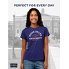 JanSport NCAA Officially Licensed Graduate Short Sleeve T Shirt for Women, Soft & Breathable Cotton-Polyester Blend Crewneck T Shirt with Graphic Detailing, Everyday University Fan Apparel(Boise State Broncos)
