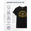 JanSport NCAA Officially Licensed Graduate Short Sleeve T Shirt for Women, Soft & Breathable Cotton-Polyester Blend Crewneck T Shirt with Graphic Detailing, Everyday University Fan Apparel(Missouri Tigers)