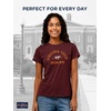 JanSport NCAA Officially Licensed Graduate Short Sleeve T Shirt for Women, Soft & Breathable Cotton-Polyester Blend Crewneck T Shirt with Graphic Detailing, Everyday University Fan Apparel(Virginia Tech Hokies)