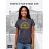 JanSport NCAA Officially Licensed Graduate Short Sleeve T Shirt for Women, Soft & Breathable Cotton-Polyester Blend Crewneck T Shirt with Graphic Detailing, Everyday University Fan Apparel(Michigan Wolverines)