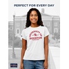 JanSport NCAA Officially Licensed Graduate Short Sleeve T Shirt for Women, Soft & Breathable Cotton-Polyester Blend Crewneck T Shirt with Graphic Detailing, Everyday University Fan Apparel(Houston Cougars)