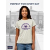 JanSport NCAA Officially Licensed Graduate Short Sleeve T Shirt for Women, Soft & Breathable Cotton-Polyester Blend Crewneck T Shirt with Graphic Detailing, Everyday University Fan Apparel(Washington Huskies)