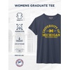 JanSport NCAA Officially Licensed Graduate Short Sleeve T Shirt for Women, Soft & Breathable Cotton-Polyester Blend Crewneck T Shirt with Graphic Detailing, Everyday University Fan Apparel(Michigan Wolverines)