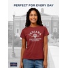 JanSport NCAA Officially Licensed Graduate Short Sleeve T Shirt for Women, Soft & Breathable Cotton-Polyester Blend Crewneck T Shirt with Graphic Detailing, Everyday University Fan Apparel(Indiana Hoosiers)
