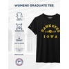JanSport NCAA Officially Licensed Graduate Short Sleeve T Shirt for Women, Soft & Breathable Cotton-Polyester Blend Crewneck T Shirt with Graphic Detailing, Everyday University Fan Apparel(Iowa Hawkeyes)