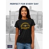 JanSport NCAA Officially Licensed Graduate Short Sleeve T Shirt for Women, Soft & Breathable Cotton-Polyester Blend Crewneck T Shirt with Graphic Detailing, Everyday University Fan Apparel(Missouri Tigers)
