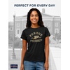 JanSport NCAA Officially Licensed Graduate Short Sleeve T Shirt for Women, Soft & Breathable Cotton-Polyester Blend Crewneck T Shirt with Graphic Detailing, Everyday University Fan Apparel(Purdue Boilermakers)