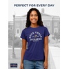 JanSport NCAA Officially Licensed Graduate Short Sleeve T Shirt for Women, Soft & Breathable Cotton-Polyester Blend Crewneck T Shirt with Graphic Detailing, Everyday University Fan Apparel(Kansas Jayhawks)