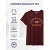JanSport NCAA Officially Licensed Graduate Short Sleeve T Shirt for Women, Soft & Breathable Cotton-Polyester Blend Crewneck T Shirt with Graphic Detailing, Everyday University Fan Apparel(Virginia Tech Hokies)