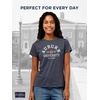 JanSport NCAA Officially Licensed Graduate Short Sleeve T Shirt for Women, Soft & Breathable Cotton-Polyester Blend Crewneck T Shirt with Graphic Detailing, Everyday University Fan Apparel(Auburn Tigers)