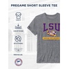 JanSport NCAA Officially Licensed Pregame Short Sleeve T Shirt for Men, Soft & Breathable Triblend Crewneck T Shirt(LSU Tigers)