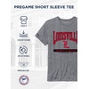 JanSport NCAA Officially Licensed Pregame Short Sleeve T Shirt for Men, Soft & Breathable Triblend Crewneck T Shirt(Louisville Cardinals)