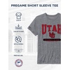 JanSport NCAA Officially Licensed Pregame Short Sleeve T Shirt for Men, Soft & Breathable Triblend Crewneck T Shirt(Utah Utes)