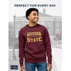 JanSport NCAA Officially Licensed Rival Crew Sweatshirt, Long Sleeve Graphic Pullover for Men, Women, Cotton-Polyester Blend(Arizona State Sun Devils)