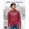 JanSport NCAA Officially Licensed Rival Crew Sweatshirt, Long Sleeve Graphic Pullover for Men, Women, Cotton-Polyester Blend(Arkansas Razorbacks)