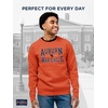 JanSport NCAA Officially Licensed Rival Crew Sweatshirt, Long Sleeve Graphic Pullover for Men, Women, Cotton-Polyester Blend(Auburn Tigers)