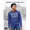 JanSport NCAA Officially Licensed Rival Crew Sweatshirt, Long Sleeve Graphic Pullover for Men, Women, Cotton-Polyester Blend(BYU Cougars)
