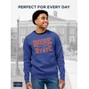 JanSport NCAA Officially Licensed Rival Crew Sweatshirt, Long Sleeve Graphic Pullover for Men, Women, Cotton-Polyester Blend(Boise State Broncos)