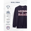 JanSport NCAA Officially Licensed Rival Crew Sweatshirt, Long Sleeve Graphic Pullover for Men, Women, Cotton-Polyester Blend(Connecticut Huskies)
