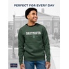 JanSport NCAA Officially Licensed Rival Crew Sweatshirt, Long Sleeve Graphic Pullover for Men, Women, Cotton-Polyester Blend(Dartmouth Big Green)