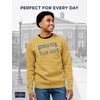 JanSport NCAA Officially Licensed Rival Crew Sweatshirt, Long Sleeve Graphic Pullover for Men, Women, Cotton-Polyester Blend(Georgia Tech Yellow Jackets)