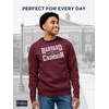 JanSport NCAA Officially Licensed Rival Crew Sweatshirt, Long Sleeve Graphic Pullover for Men, Women, Cotton-Polyester Blend(Harvard Crimson)