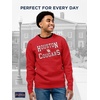 JanSport NCAA Officially Licensed Rival Crew Sweatshirt, Long Sleeve Graphic Pullover for Men, Women, Cotton-Polyester Blend(Houston Cougars)