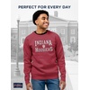 JanSport NCAA Officially Licensed Rival Crew Sweatshirt, Long Sleeve Graphic Pullover for Men, Women, Cotton-Polyester Blend(Indiana Hoosiers)