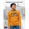 JanSport NCAA Officially Licensed Rival Crew Sweatshirt, Long Sleeve Graphic Pullover for Men, Women, Cotton-Polyester Blend(Iowa Hawkeyes)