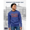 JanSport NCAA Officially Licensed Rival Crew Sweatshirt, Long Sleeve Graphic Pullover for Men, Women, Cotton-Polyester Blend(Kansas Jayhawks)