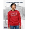 JanSport NCAA Officially Licensed Rival Crew Sweatshirt, Long Sleeve Graphic Pullover for Men, Women, Cotton-Polyester Blend(Louisville Cardinals)