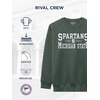 JanSport NCAA Officially Licensed Rival Crew Sweatshirt, Long Sleeve Graphic Pullover for Men, Women, Cotton-Polyester Blend(Michigan State Spartans)