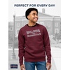 JanSport NCAA Officially Licensed Rival Crew Sweatshirt, Long Sleeve Graphic Pullover for Men, Women, Cotton-Polyester Blend(Mississippi State Bulldogs)
