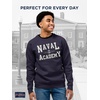 JanSport NCAA Officially Licensed Rival Crew Sweatshirt, Long Sleeve Graphic Pullover for Men, Women, Cotton-Polyester Blend(Navy Midshipmen)