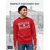 JanSport NCAA Officially Licensed Rival Crew Sweatshirt, Long Sleeve Graphic Pullover for Men, Women, Cotton-Polyester Blend(Nebraska Cornhuskers)