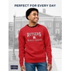 JanSport NCAA Officially Licensed Rival Crew Sweatshirt, Long Sleeve Graphic Pullover for Men, Women, Cotton-Polyester Blend(Rutgers Scarlet Knights)