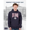 JanSport NCAA Officially Licensed Rival Hoodie, Long Sleeve Unisex Sweatshirt, Cotton-Polyester Blend, Double-Layered Hood(Connecticut Huskies)