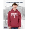 JanSport NCAA Officially Licensed Rival Hoodie, Long Sleeve Unisex Sweatshirt, Cotton-Polyester Blend, Double-Layered Hood(Indiana Hoosiers)