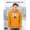 JanSport NCAA Officially Licensed Rival Hoodie, Long Sleeve Unisex Sweatshirt, Cotton-Polyester Blend, Double-Layered Hood(Iowa Hawkeyes)