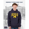 JanSport NCAA Officially Licensed Rival Hoodie, Long Sleeve Unisex Sweatshirt, Cotton-Polyester Blend, Double-Layered Hood(Michigan Wolverines)