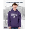 JanSport NCAA Officially Licensed Rival Hoodie, Long Sleeve Unisex Sweatshirt, Cotton-Polyester Blend, Double-Layered Hood(Northwestern Wildcats)