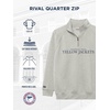 JanSport NCAA Officially Licensed Rival Quarter Zip Sweatshirt, Long Sleeve Unisex, Cotton-Polyester Blend, Stand-Up Collar(Georgia Tech Yellow Jackets)
