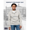JanSport NCAA Officially Licensed Rival Quarter Zip Sweatshirt, Long Sleeve Unisex, Cotton-Polyester Blend, Stand-Up Collar(Georgia Tech Yellow Jackets)
