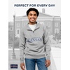 JanSport NCAA Officially Licensed Rival Quarter Zip Sweatshirt, Long Sleeve Unisex, Cotton-Polyester Blend, Stand-Up Collar(Kansas Jayhawks)