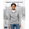JanSport NCAA Officially Licensed Rival Quarter Zip Sweatshirt, Long Sleeve Unisex, Cotton-Polyester Blend, Stand-Up Collar(LSU Tigers)