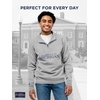 JanSport NCAA Officially Licensed Rival Quarter Zip Sweatshirt, Long Sleeve Unisex, Cotton-Polyester Blend, Stand-Up Collar(Michigan Wolverines)