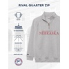 JanSport NCAA Officially Licensed Rival Quarter Zip Sweatshirt, Long Sleeve Unisex, Cotton-Polyester Blend, Stand-Up Collar(Nebraska Cornhuskers)