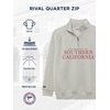 JanSport NCAA Officially Licensed Rival Quarter Zip Sweatshirt, Long Sleeve Unisex, Cotton-Polyester Blend, Stand-Up Collar(USC Trojans)